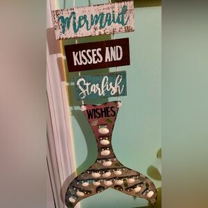 Mermaid Kisses and Starfish Wishes Sign
